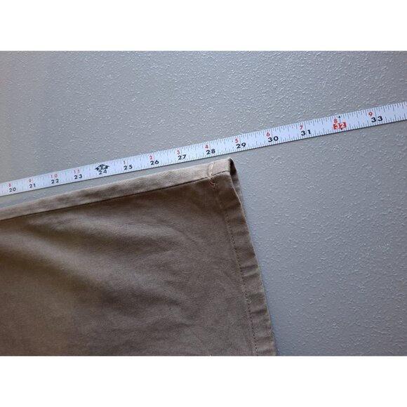 Mens Chino Dress Pants 34W 29L Tan Flat Front Straight Leg Preppy Corpcore - Picture 5 of 6